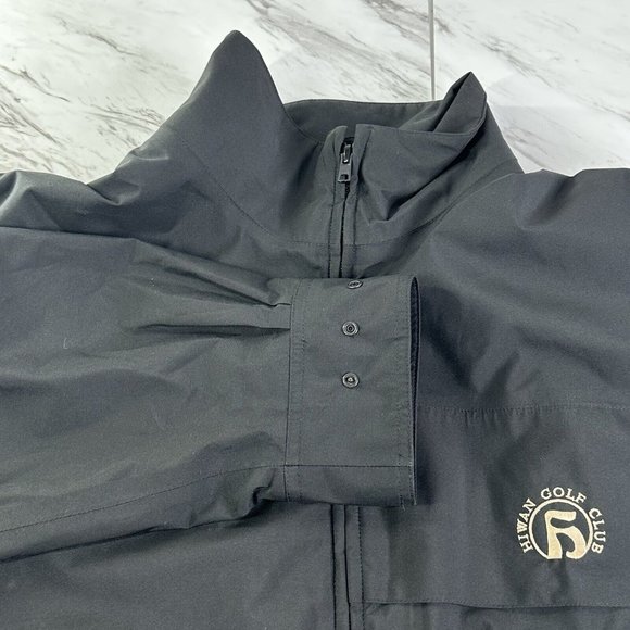 Zero Restriction Zip Jacket Large Black Tour Lite Golf Gore-Tex -Hiwan Golf Club - Picture 7 of 10